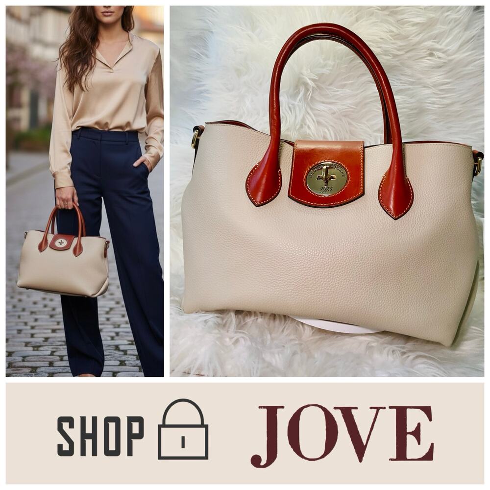 Gently Used $358 Dooney & Bourke Pebble Satchel Turnlock Tote 30